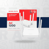 racastore, Dual‑band AC1200 (867 + 300 Mbps), 4 antenas de 5 dBi, beamforming, modos router/extensor. Streaming fluido y red expansiva para el hogar